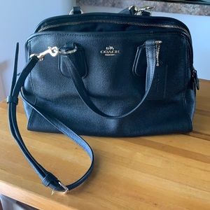 Medium black coach crossbody hand bag